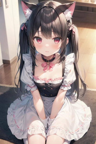 ねこみみメイド　ちとせ　ツインテール