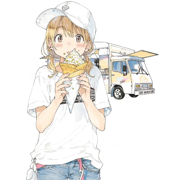 夏の生クリームクレープ