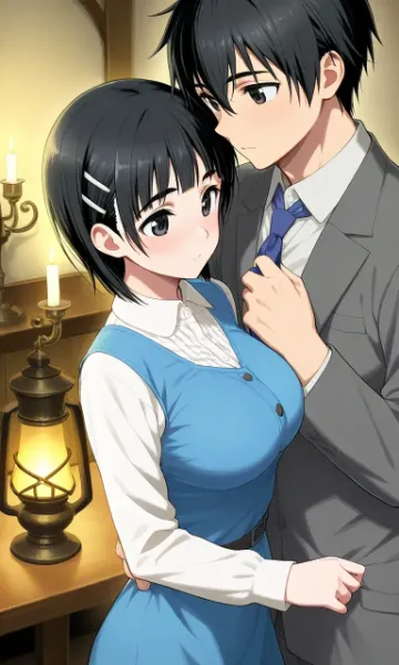 ネクタイ直しの優しい瞬間