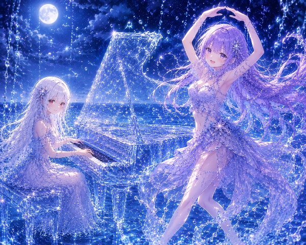 月夜の海で秘密の──