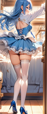 朝の準備中