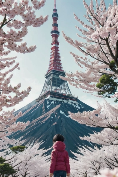 不思議な景色を見ている