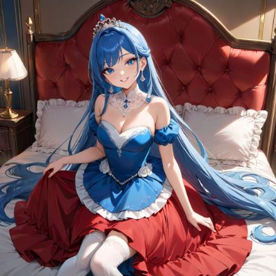 朝の青髪お姫様