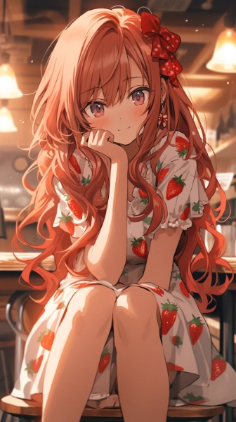 strawberry dress girl