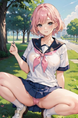 あっ、下着が見えていますが気にしませんよ