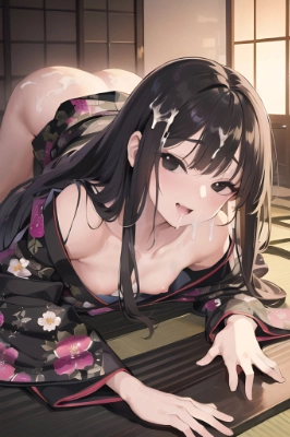 スイッチが入った黒髪和服お嬢サマ②