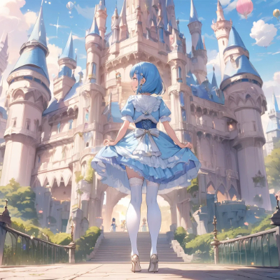 青髪ボブのお姫様