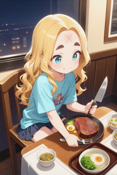 夕食おでこちゃん