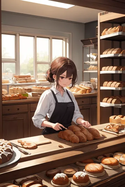 朝陽の香るパン屋の少女