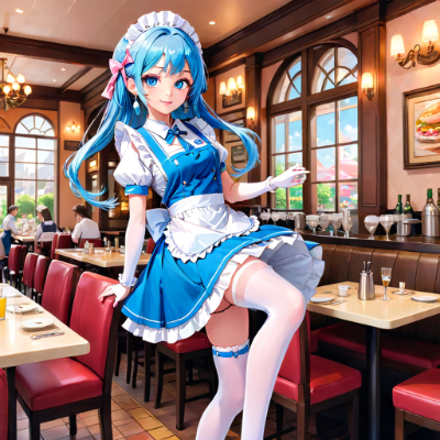 朝のカフェ