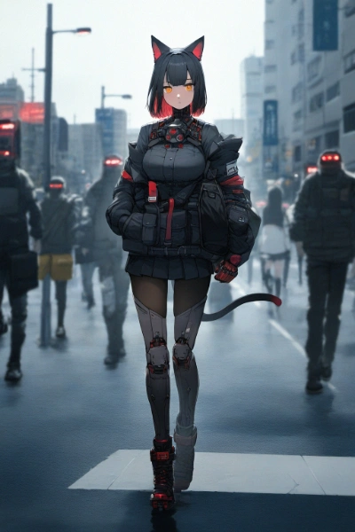 ホコ天とサイボーグ猫耳娘