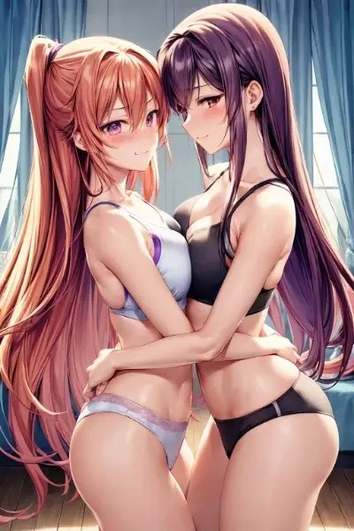 運動の後は身体を解さないとダメよ。ほら、もっと密着して…