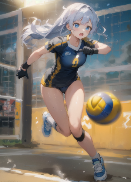 ドッジボール少女 with 手袋１