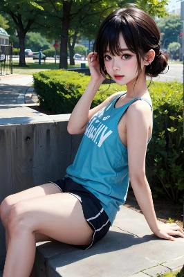 タンクトップ少女