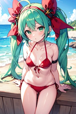 初音ミク　ビキニ