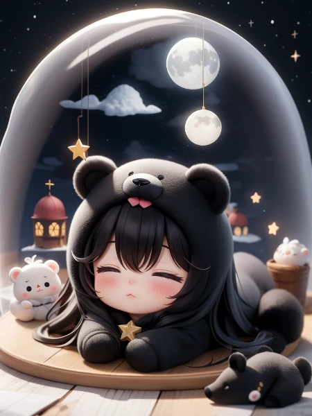 【ドーム アート】　ねむねむなクマさん🧸💤