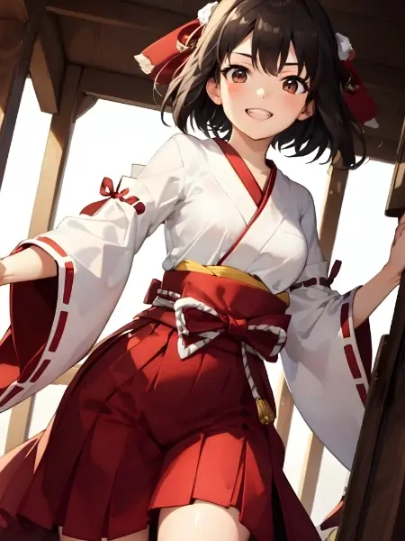 ボーイッシュな巫女さん