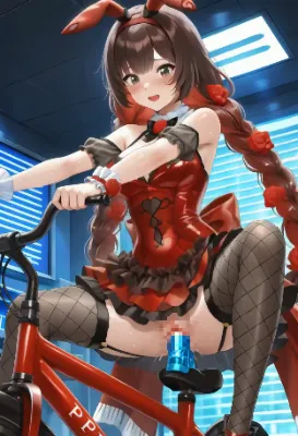 [動画]ディルド付き自転車で遊ぶ茶々丸さん