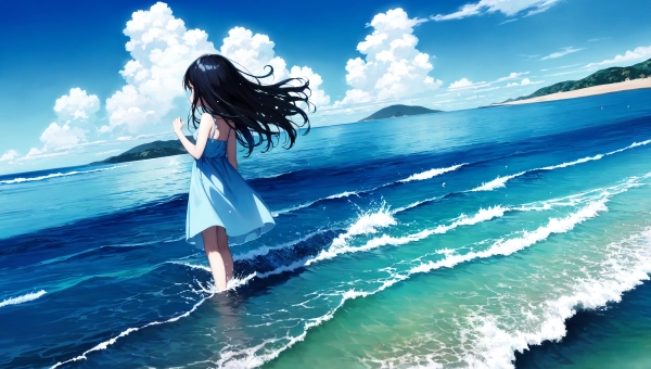 海の向こうは何にも見えないのにね