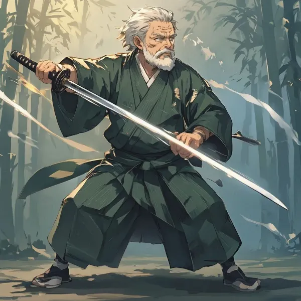 竹林の老剣士