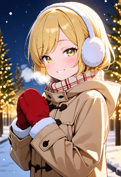 【イヤーマフ】イルミネーションデートの写真