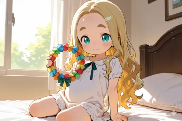 折り紙リースとおでこちゃん