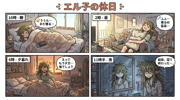 怠惰エル子ちゃんの休日