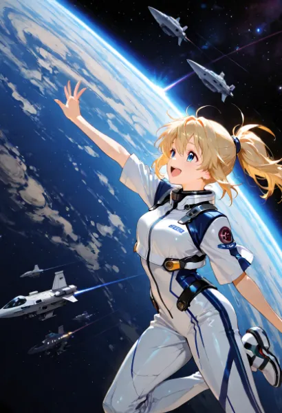 宇宙の少女が地球に誓う夢