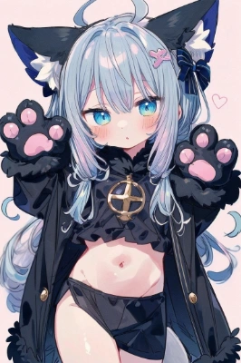へそ出し猫男の娘
