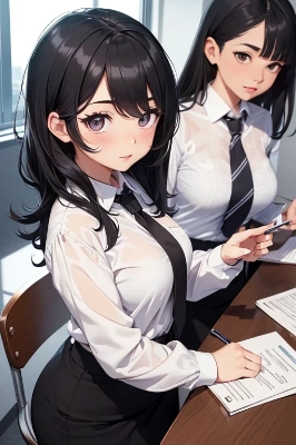 黒髪OL