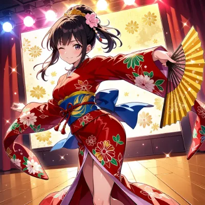 和服でダンス