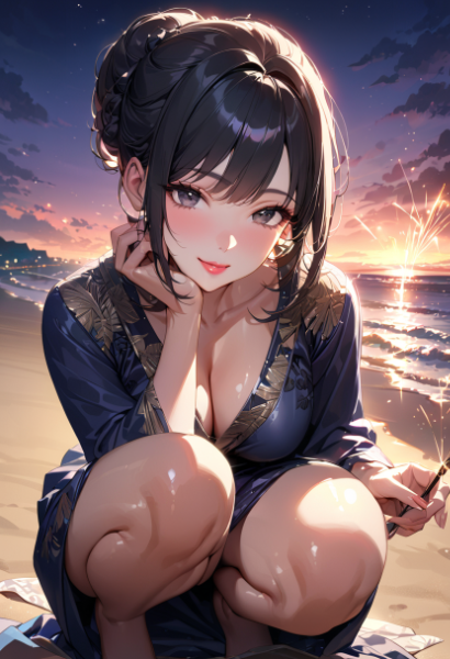 注文のお題『笑顔』線香花火