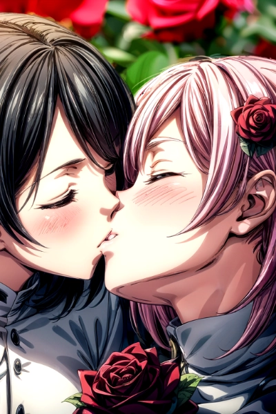 百合とバラ