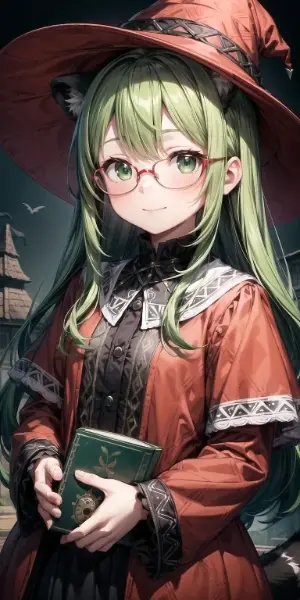 緑の髪のお姉さん