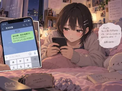 先輩への誘いに胸騒ぐ夜更け
