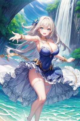 水辺にて