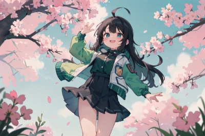 アホ毛の女の子