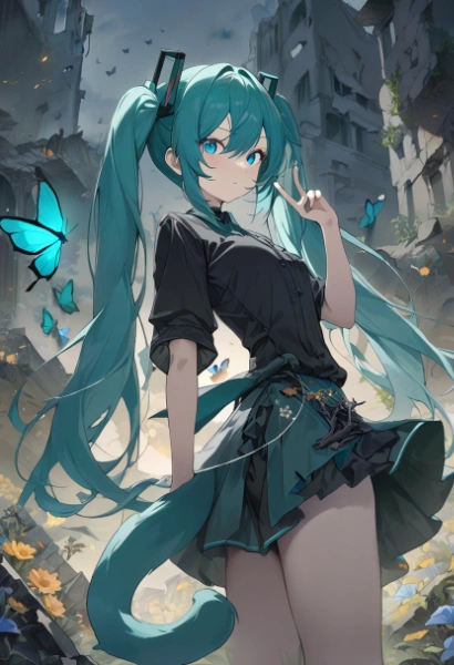 虚ろな世界　青い蝶の少女