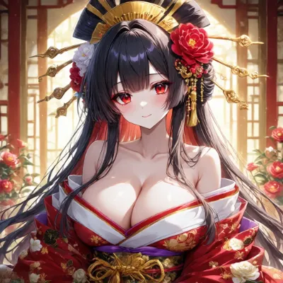 赤き瞳の華麗なる和装