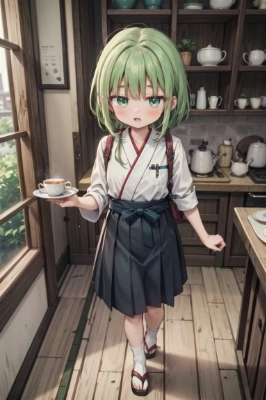 なぁに...バレやしねぇよ。上等な皿とカップを使えば、中身がインスタントコーヒーでもな！