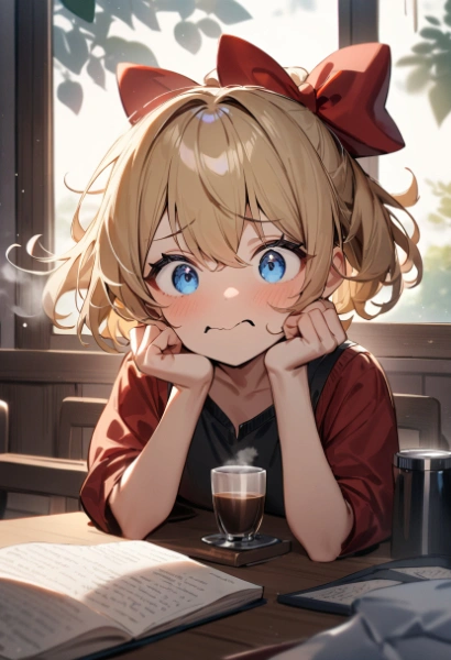 このコーヒー苦いなー