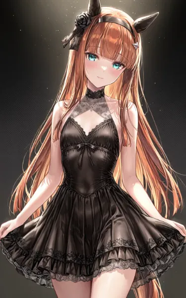 黒のレースドレス スズカ