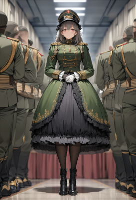 お題：ミリタリーロリータ（陸軍風）