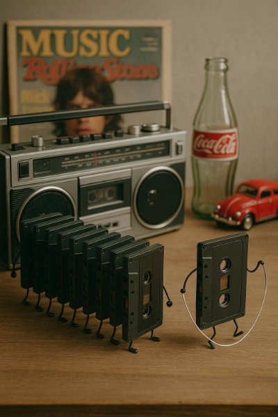 並ぶカセットテープ