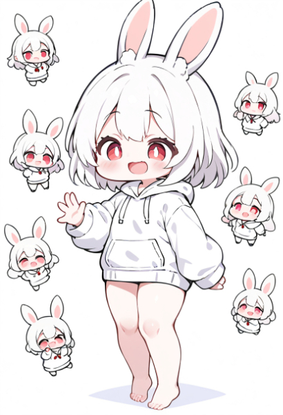 デフォルメのウサ耳少女