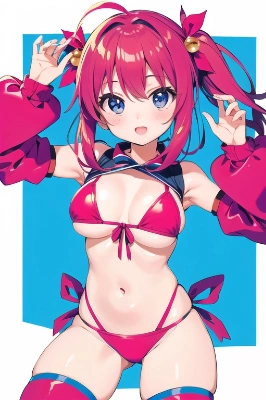 ビキニでアピール