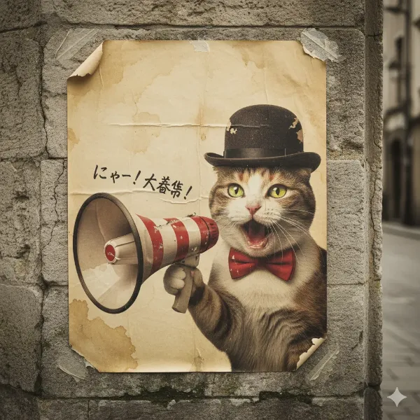 街角の猫が叫ぶ大募集！