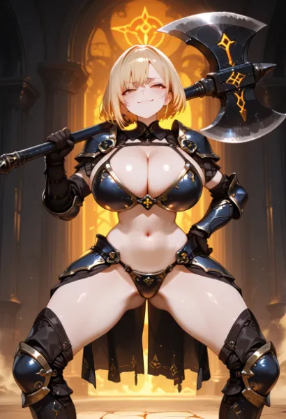 アックス担いだビキニアーマー女戦士