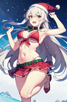 サンタビキニのお姉さん