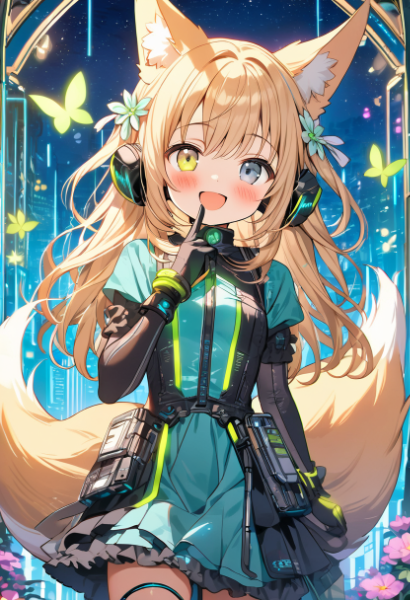 サイバーパンクきつね